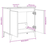 Meuble d'évier chêne sonoma 58x33x60 cm bois d'ingénierie