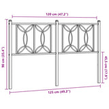 Tête de lit métal noir 120 cm