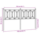 Tête de lit métal noir 150 cm