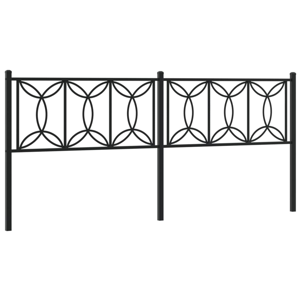 Tête de lit métal noir 193 cm