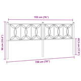 Tête de lit métal noir 193 cm