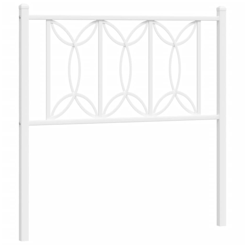 Tête de lit métal blanc 75 cm