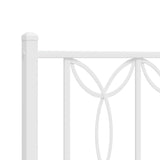 Tête de lit métal blanc 75 cm