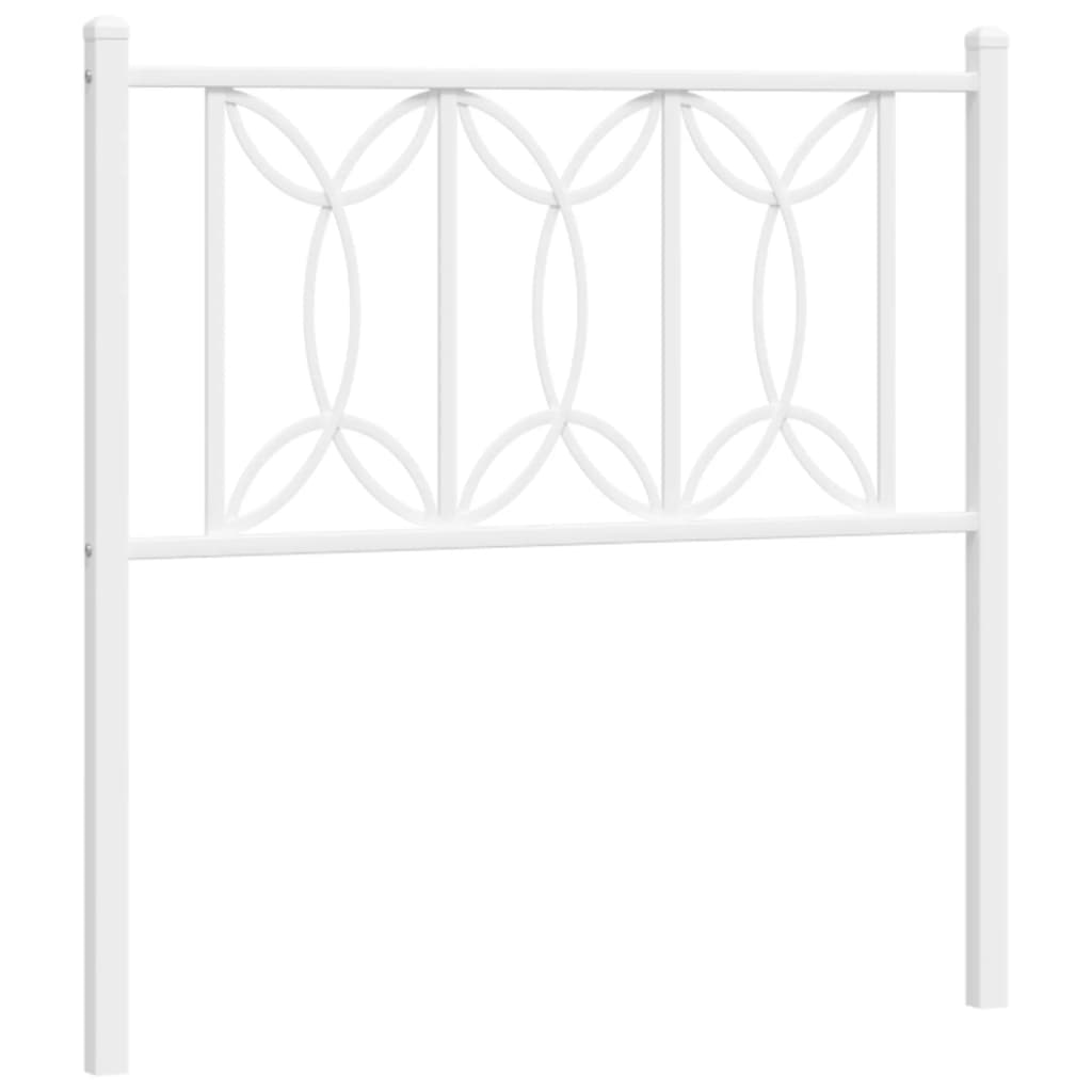 Tête de lit métal blanc 90 cm