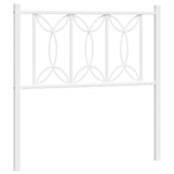 Tête de lit métal blanc 90 cm