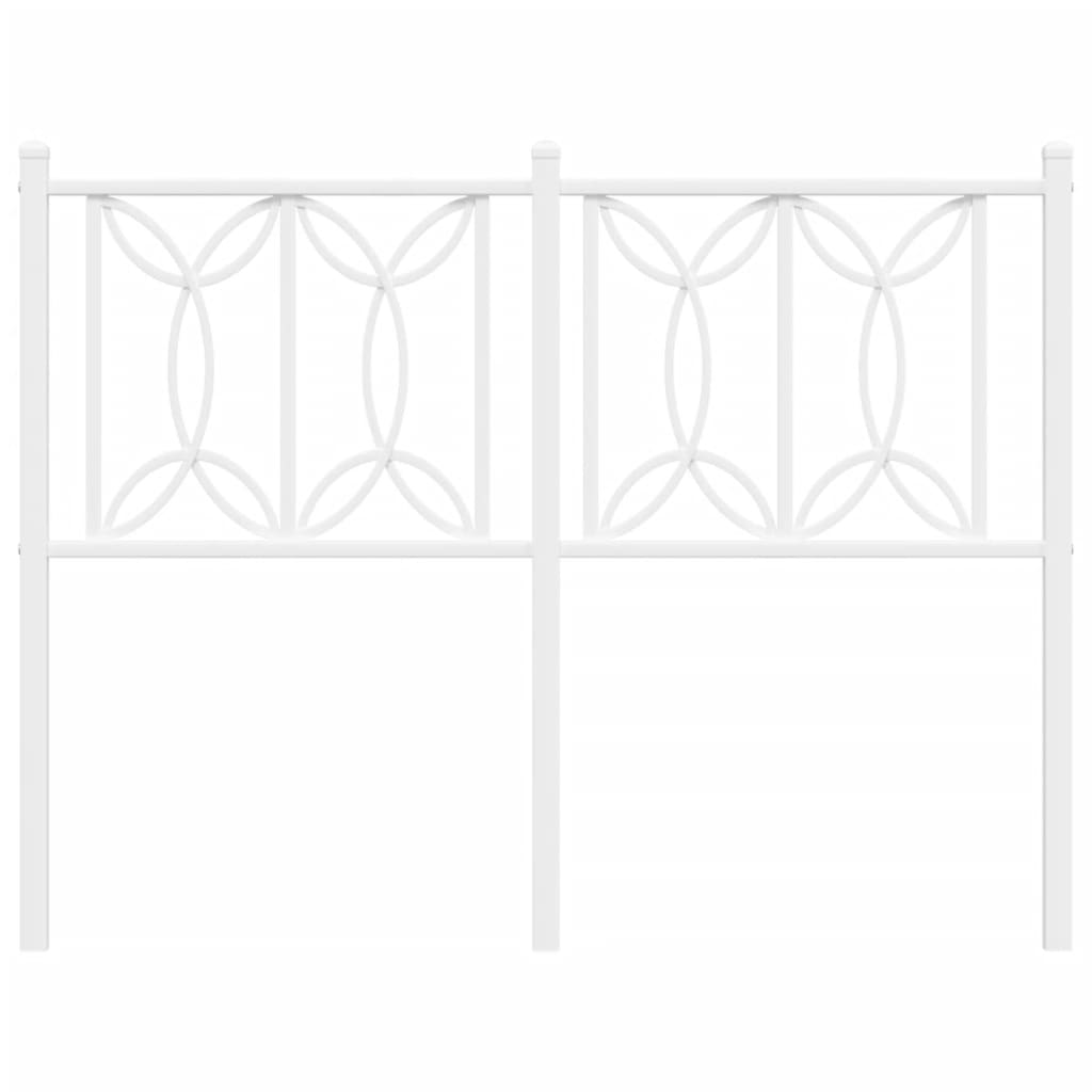 Tête de lit métal blanc 120 cm