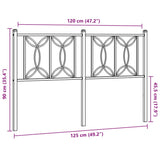 Tête de lit métal blanc 120 cm