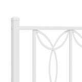 Tête de lit métal blanc 135 cm