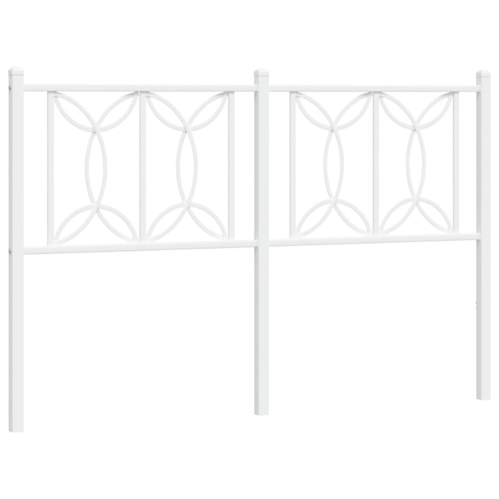 Tête de lit métal blanc 140 cm