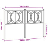 Tête de lit métal blanc 140 cm