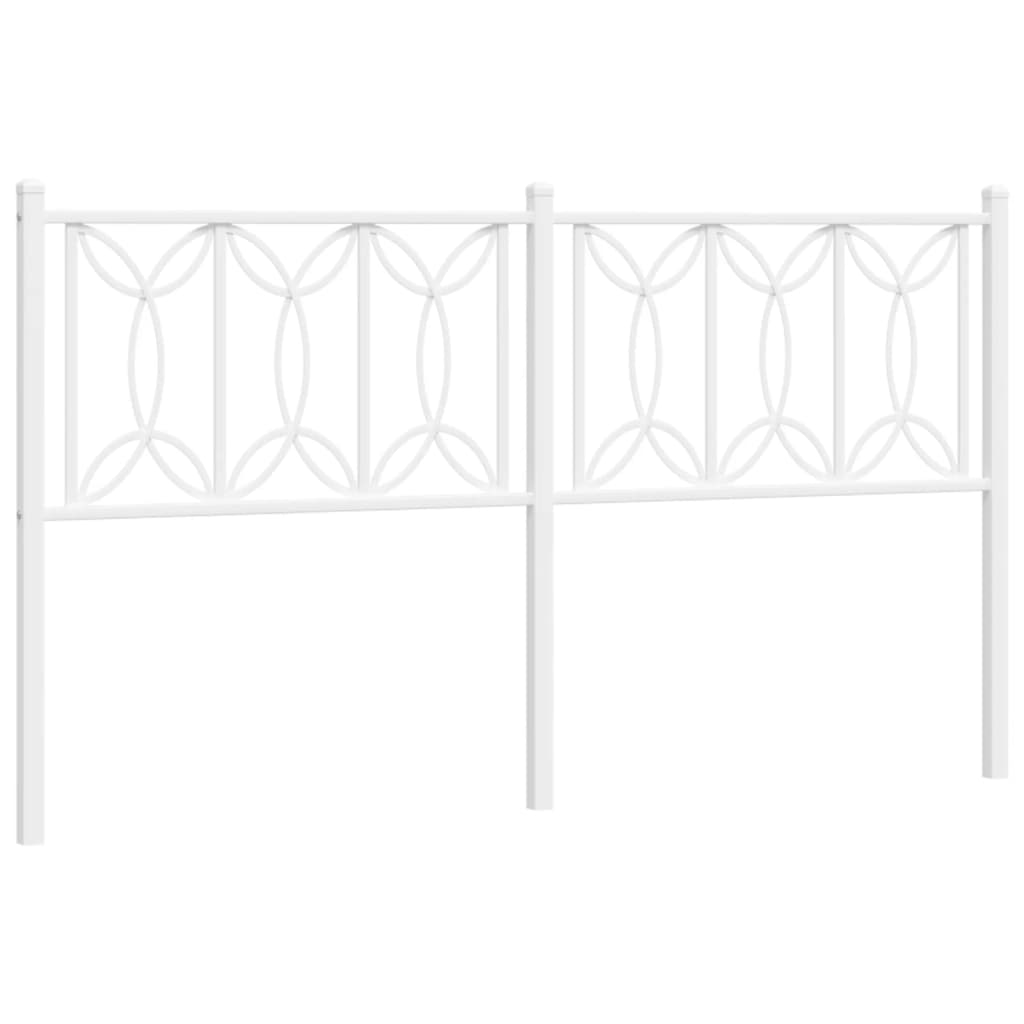 Tête de lit métal blanc 150 cm