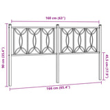 Tête de lit métal blanc 160 cm