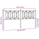 Tête de lit métal blanc 180 cm