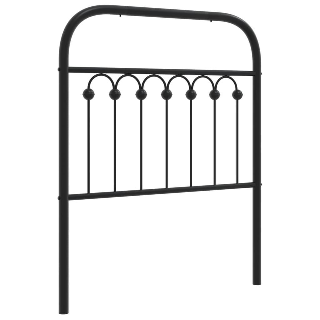 Tête de lit métal noir 75 cm