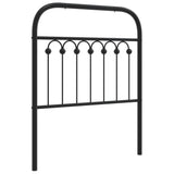 Tête de lit métal noir 75 cm