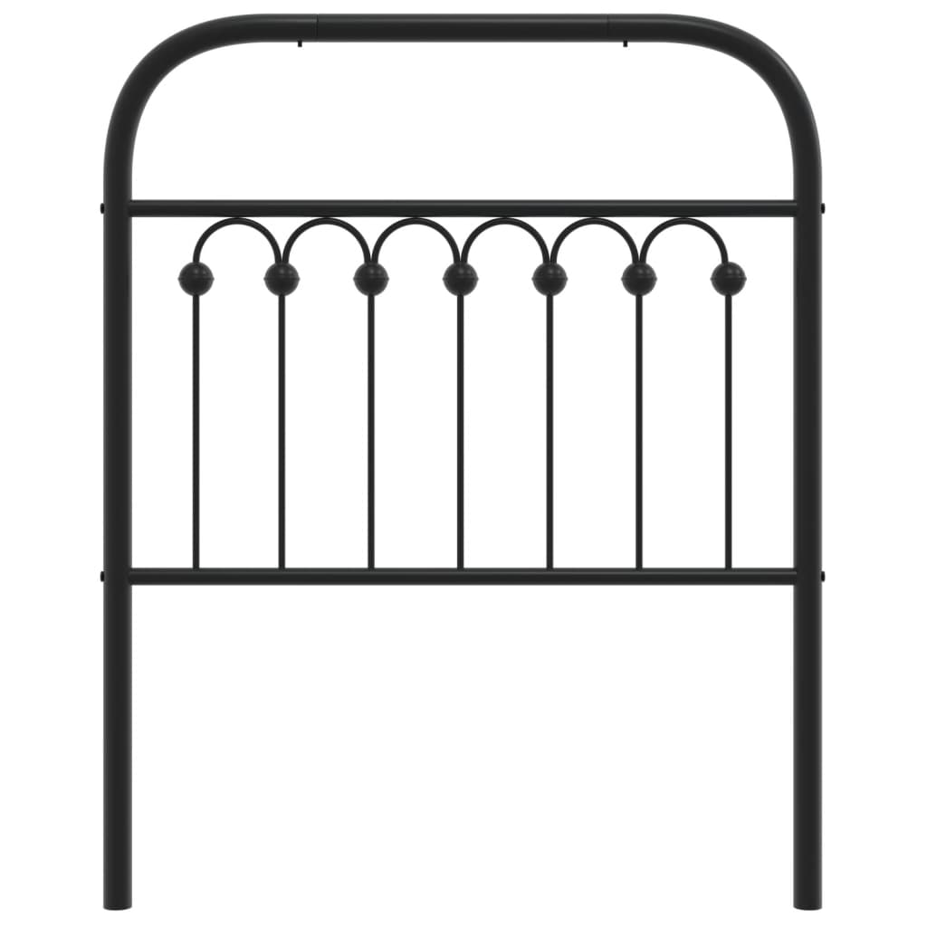 Tête de lit métal noir 75 cm