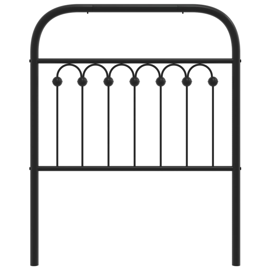 Tête de lit métal noir 80 cm