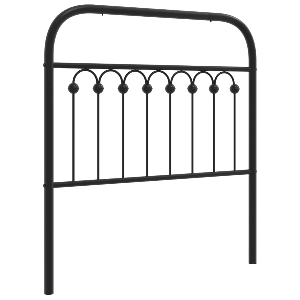 Tête de lit métal noir 90 cm