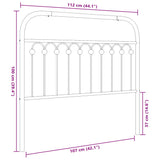 Tête de lit métal noir 107 cm