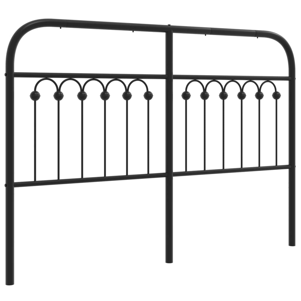 Tête de lit métal noir 135 cm