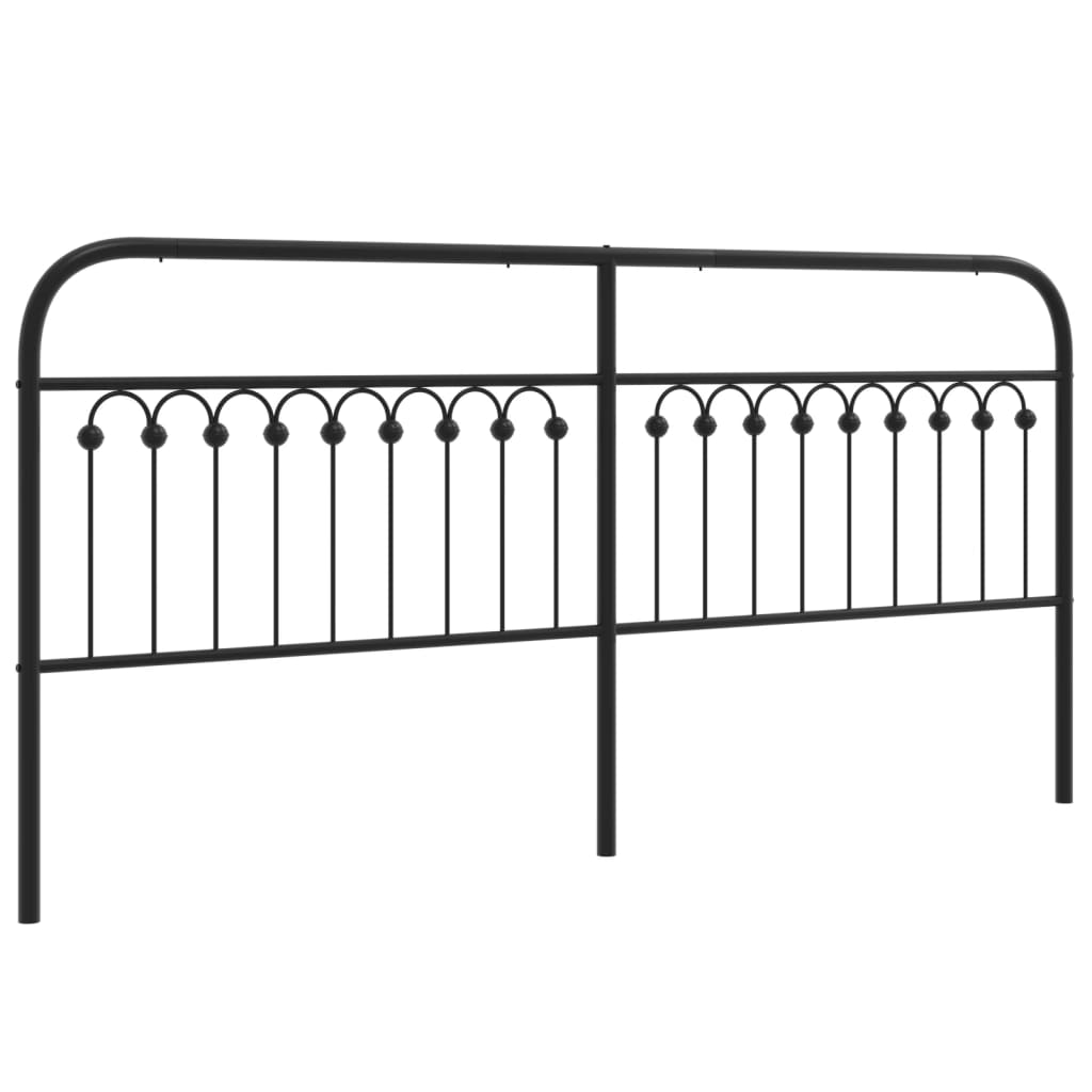 Tête de lit métal noir 193 cm