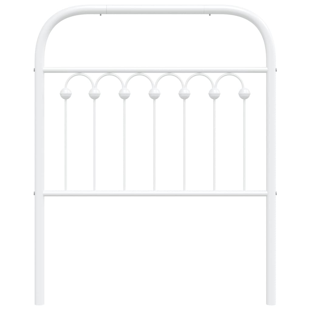 Tête de lit métal blanc 75 cm