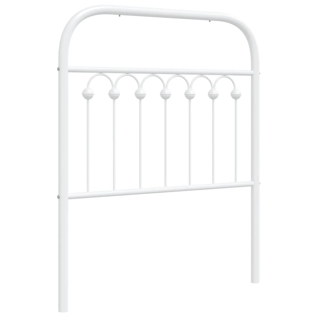 Tête de lit métal blanc 80 cm