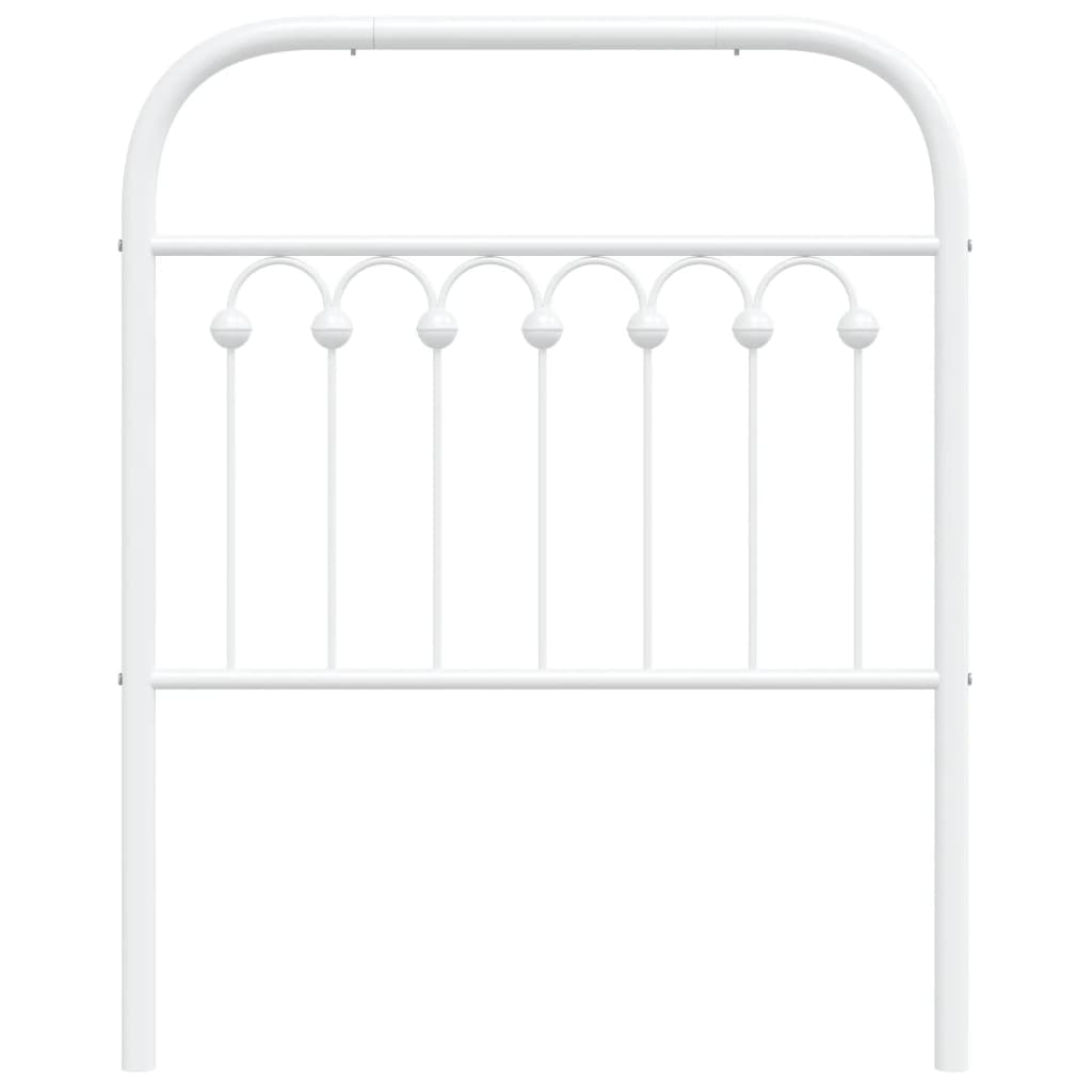 Tête de lit métal blanc 80 cm