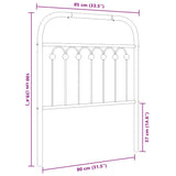 Tête de lit métal blanc 80 cm