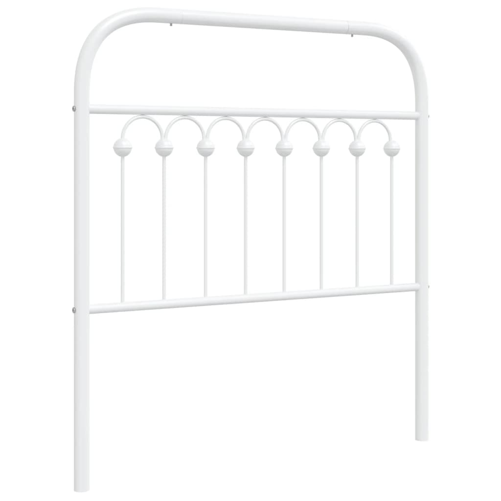 Tête de lit métal blanc 90 cm