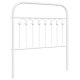 Tête de lit métal blanc 90 cm