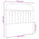 Tête de lit métal blanc 100 cm