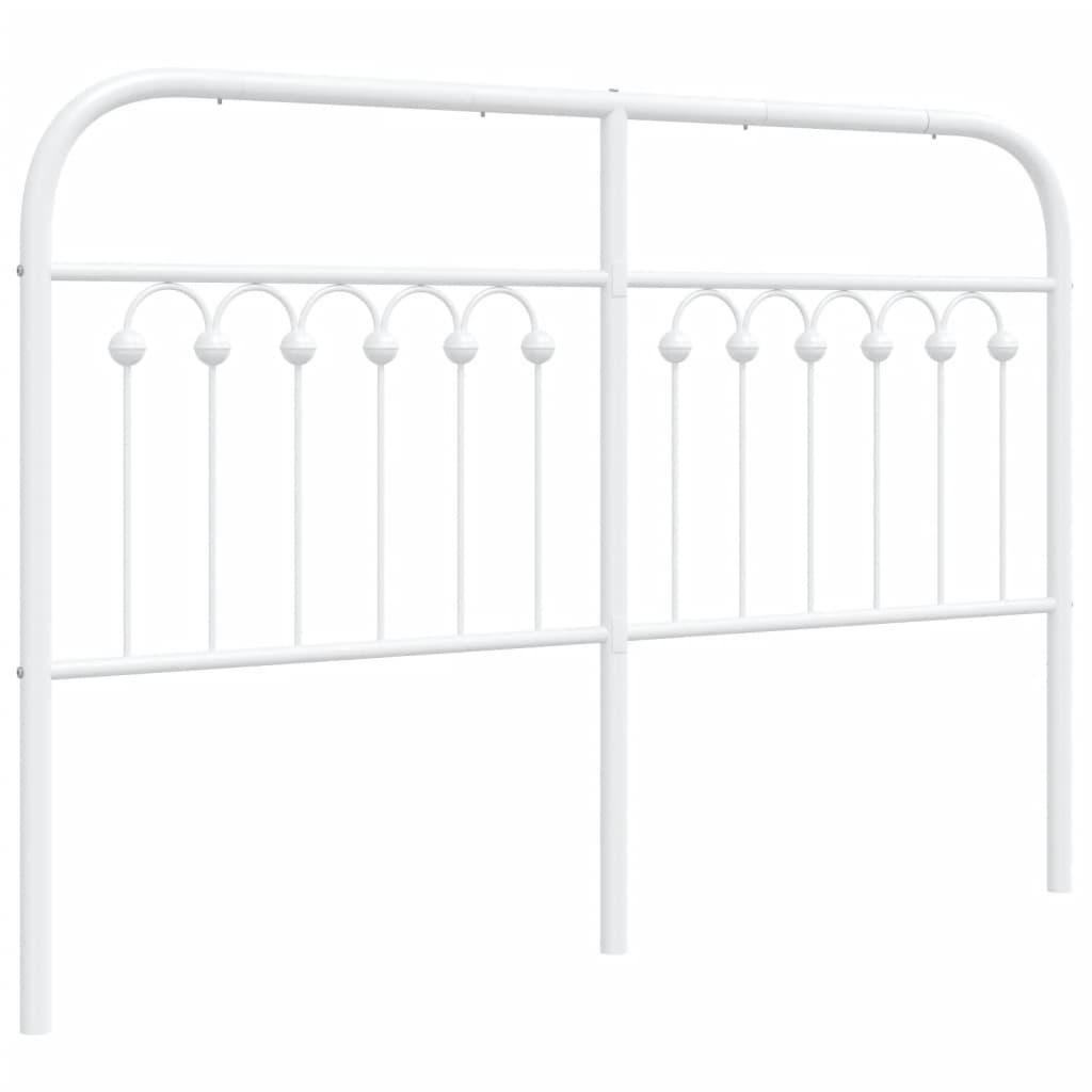 Tête de lit métal blanc 135 cm