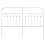 Tête de lit métal blanc 135 cm