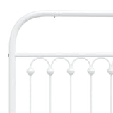 Tête de lit métal blanc 140 cm