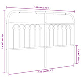 Tête de lit métal blanc 140 cm