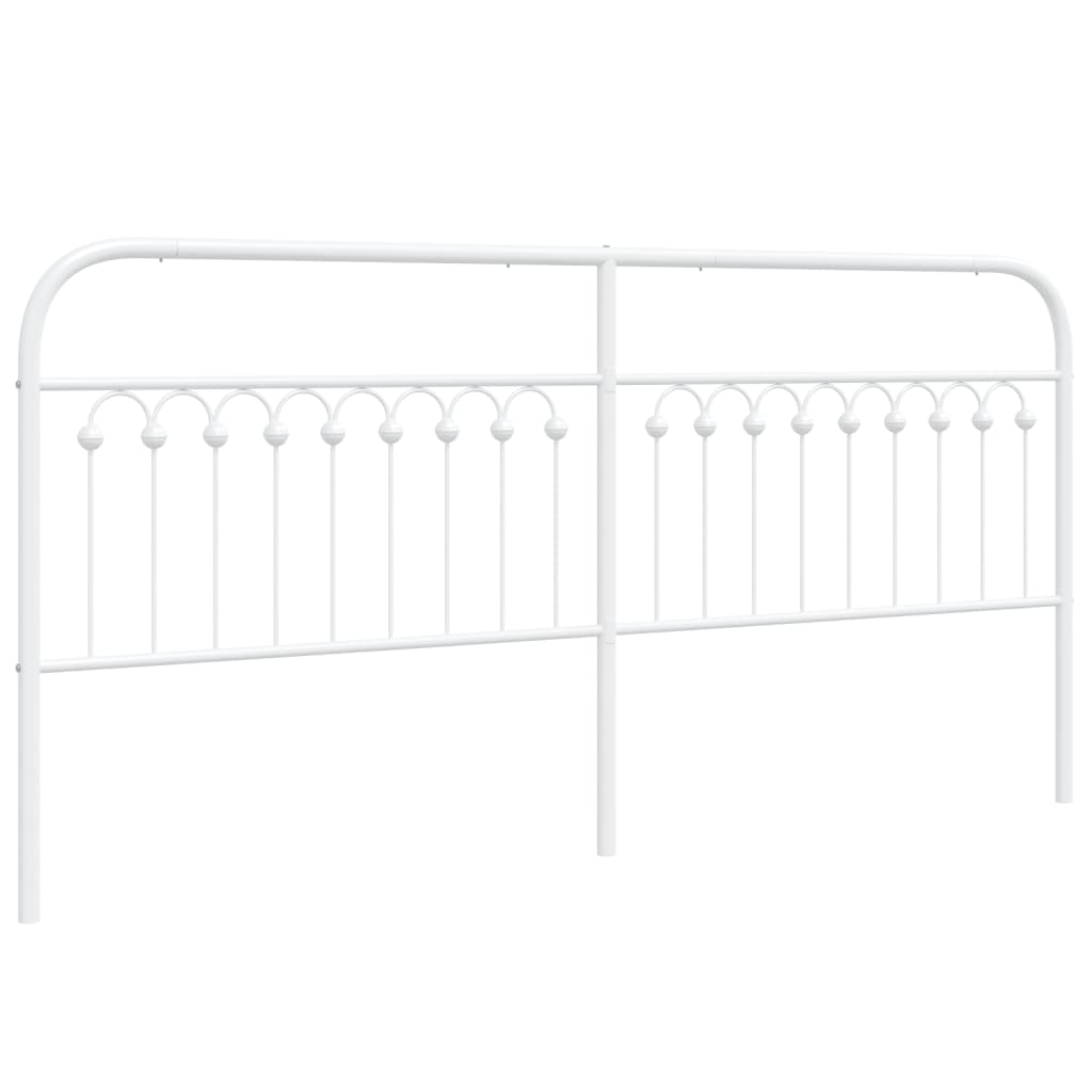 Tête de lit métal blanc 200 cm