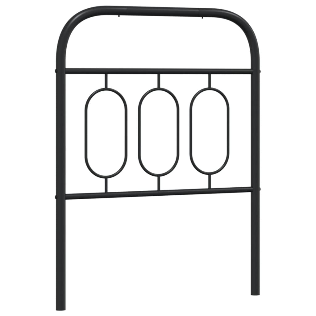 Tête de lit métal noir 75 cm