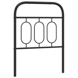 Tête de lit métal noir 75 cm