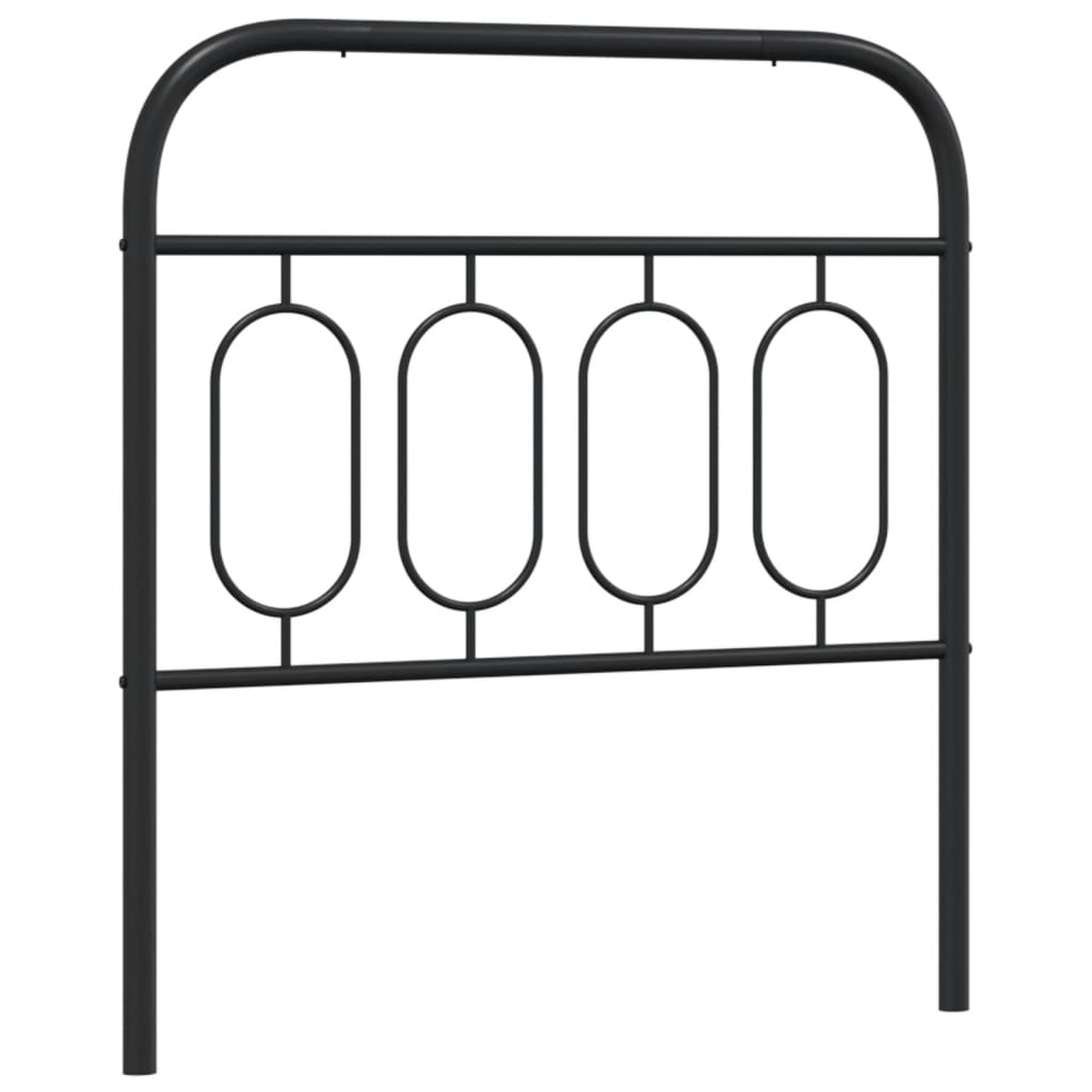 Tête de lit métal noir 90 cm