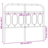 Tête de lit métal noir 120 cm