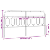 Tête de lit métal blanc 183 cm