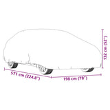 Sedan car cover with full buckle straps XXL