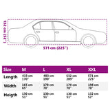 Sedan car cover with full buckle straps XXL