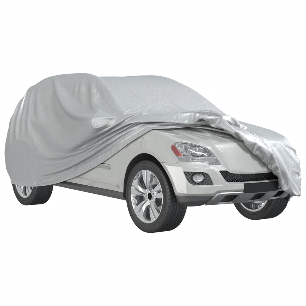 SUV Car Cover with Full Buckle Straps Silver L