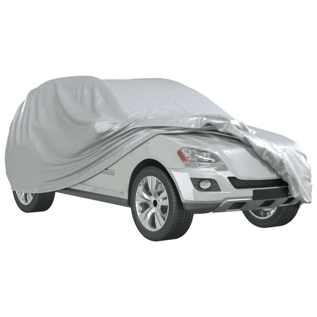 SUV Car Cover with Full Buckle Straps Silver XL