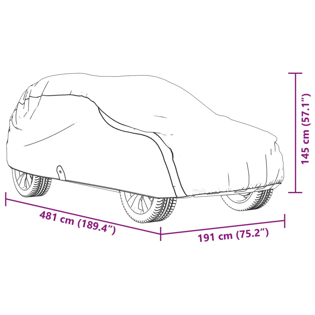 Housse de voiture SUV complète gris L tissu non tissé