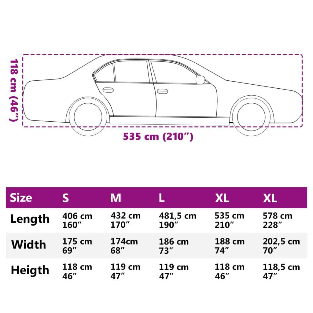 Full XL hail protection sedan car cover