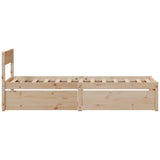 Cadre de lit sans matelas 90x200 cm bois de pin massif