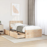 Cadre de lit sans matelas 75x190 cm bois de pin massif